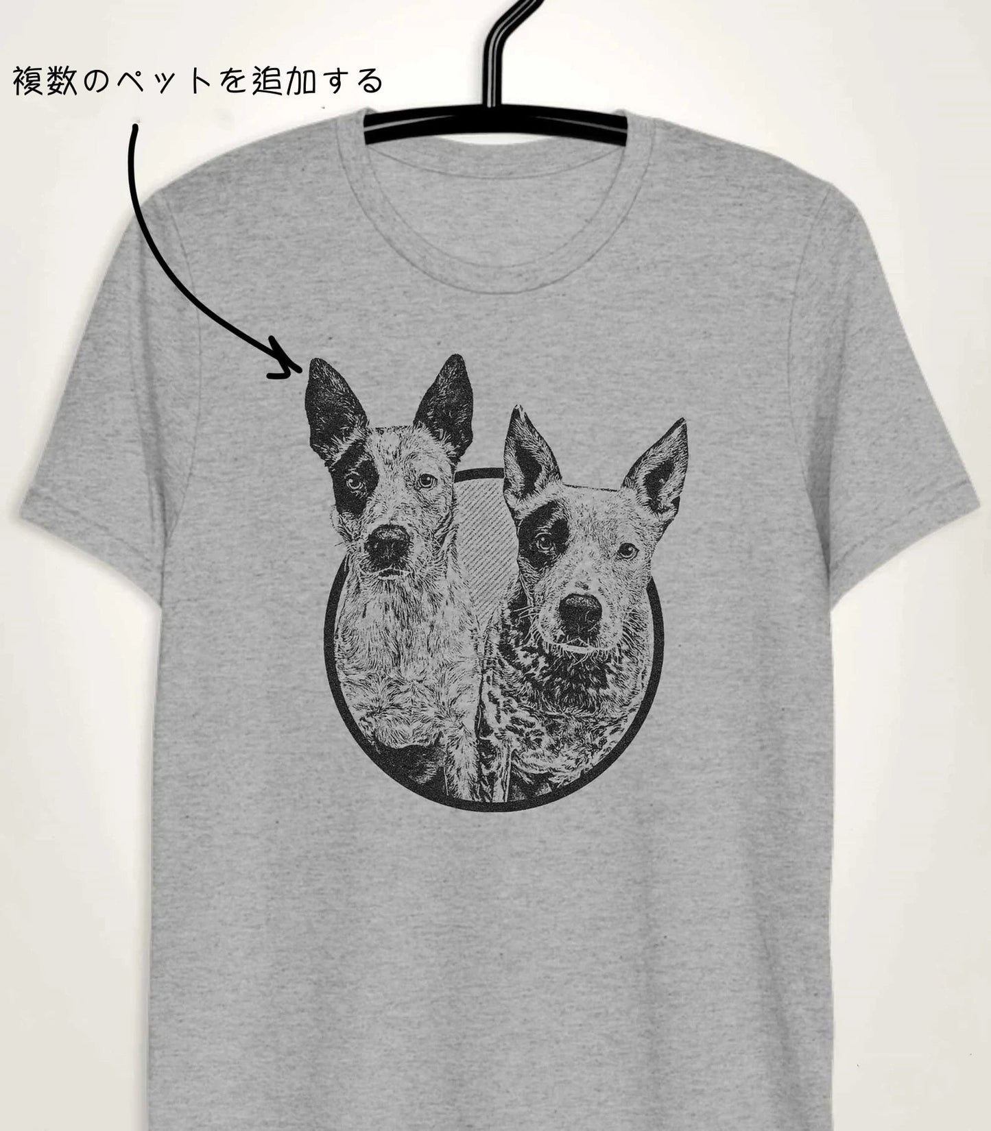 犬·猫 ペットの写真 アバター を入れたカスタマイズされた Ｔシャツ 大きなアバター 大きなアバター - Fallook