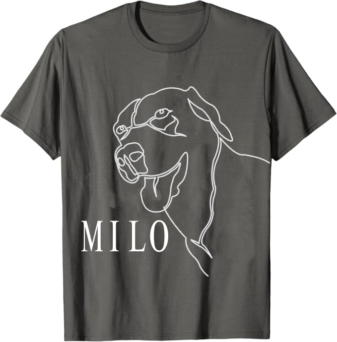 カスタムペットのラインアートTシャツ