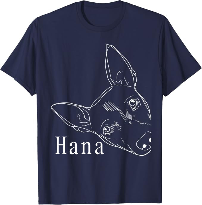 カスタムペットのラインアートTシャツ