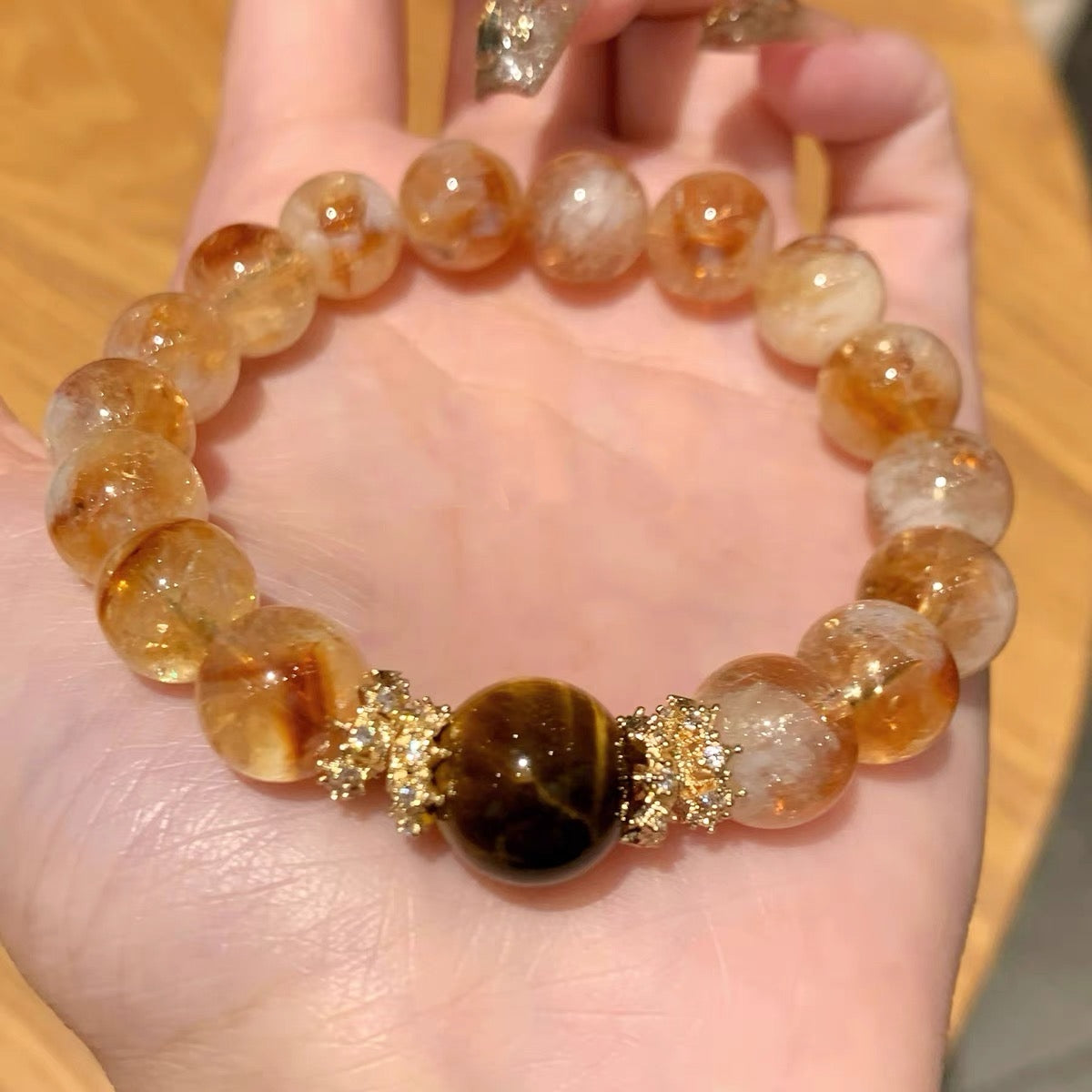 「開運・金運」4ストーン・パワーブレスレット - 総合開運を叶える四神のバランス