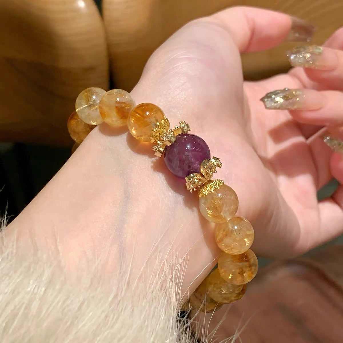 「開運・金運」4ストーン・パワーブレスレット - 総合開運を叶える四神のバランス