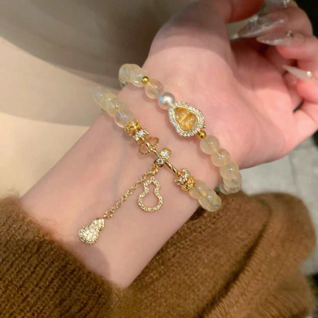 「健康・浄化」ひょうたん型クリスタルクォーツ - 浄化と幸運を招く守護石