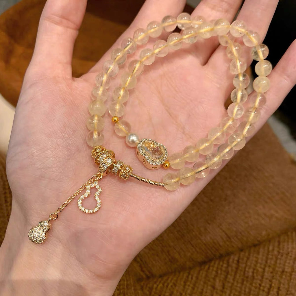 「健康・浄化」ひょうたん型クリスタルクォーツ - 浄化と幸運を招く守護石