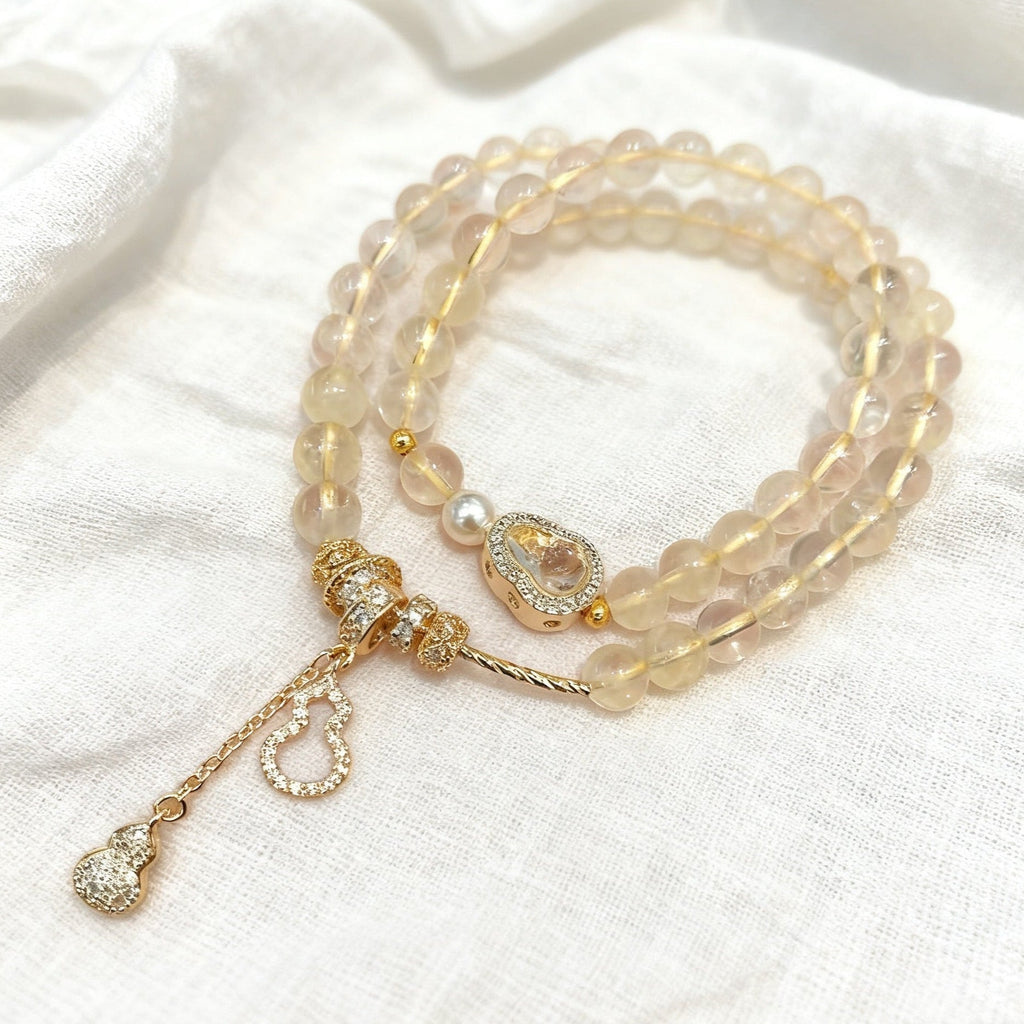 「健康・浄化」ひょうたん型クリスタルクォーツ - 浄化と幸運を招く守護石