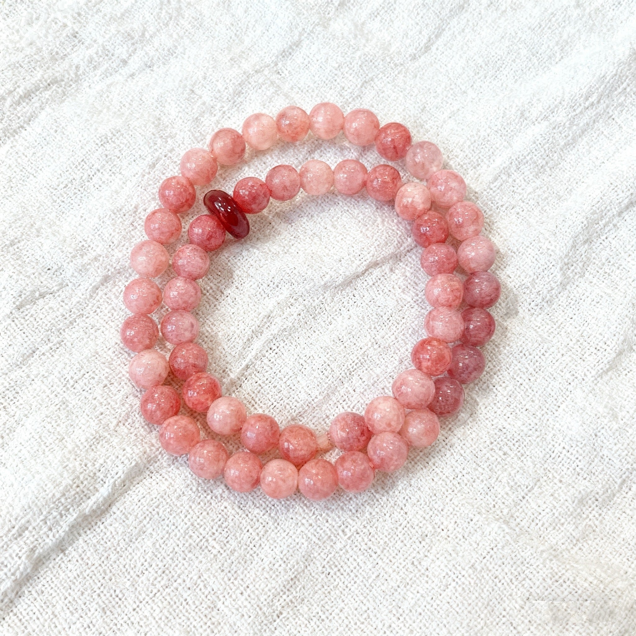 「活力・自信」カーネリアン＆サンストーンブレスレット - 活力と幸運を呼ぶ太陽のエネルギー