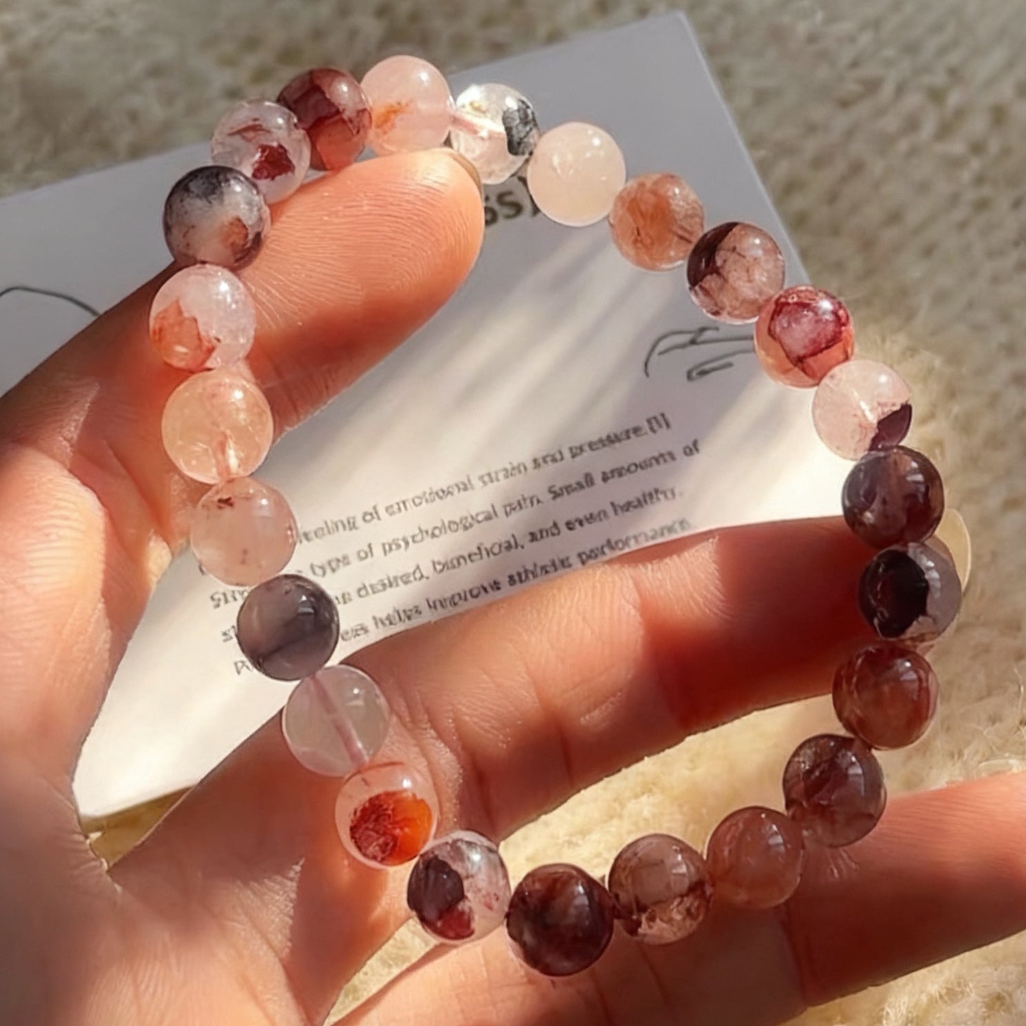 「恋愛・人間関係」桃花招福ブレスレット - 恋愛運を強力に引き寄せるピンクの守り