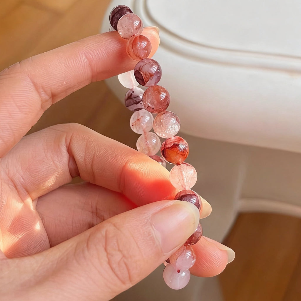 「恋愛・人間関係」桃花招福ブレスレット - 恋愛運を強力に引き寄せるピンクの守り