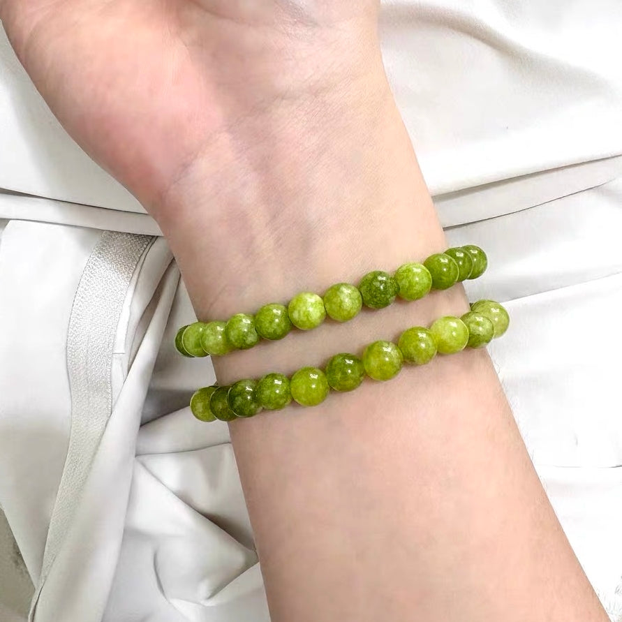 「浄化 · 安定」ペリドット＆カルセドニーブレスレット - 浄化と安定の調和