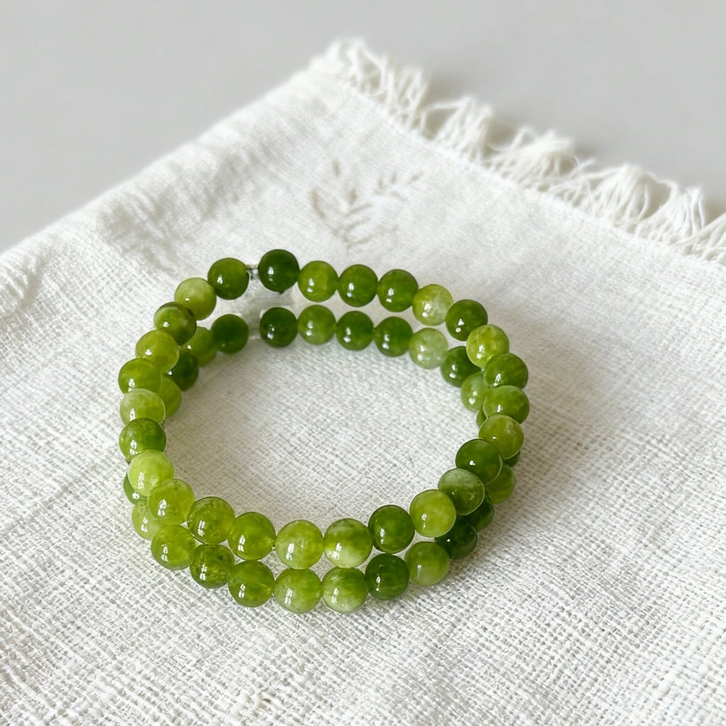 「浄化 · 安定」ペリドット＆カルセドニーブレスレット - 浄化と安定の調和