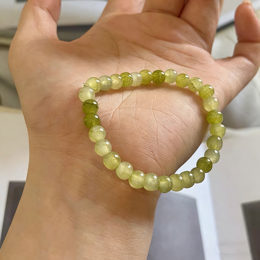 「浄化 · 安定」ペリドット＆カルセドニーブレスレット - 浄化と安定の調和