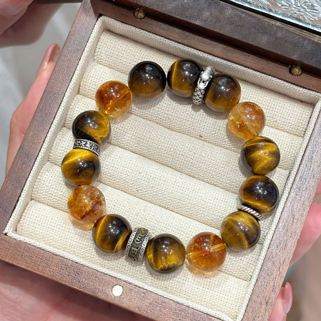 「開運・金運」タイガーアイブレスレット - 金運アップ