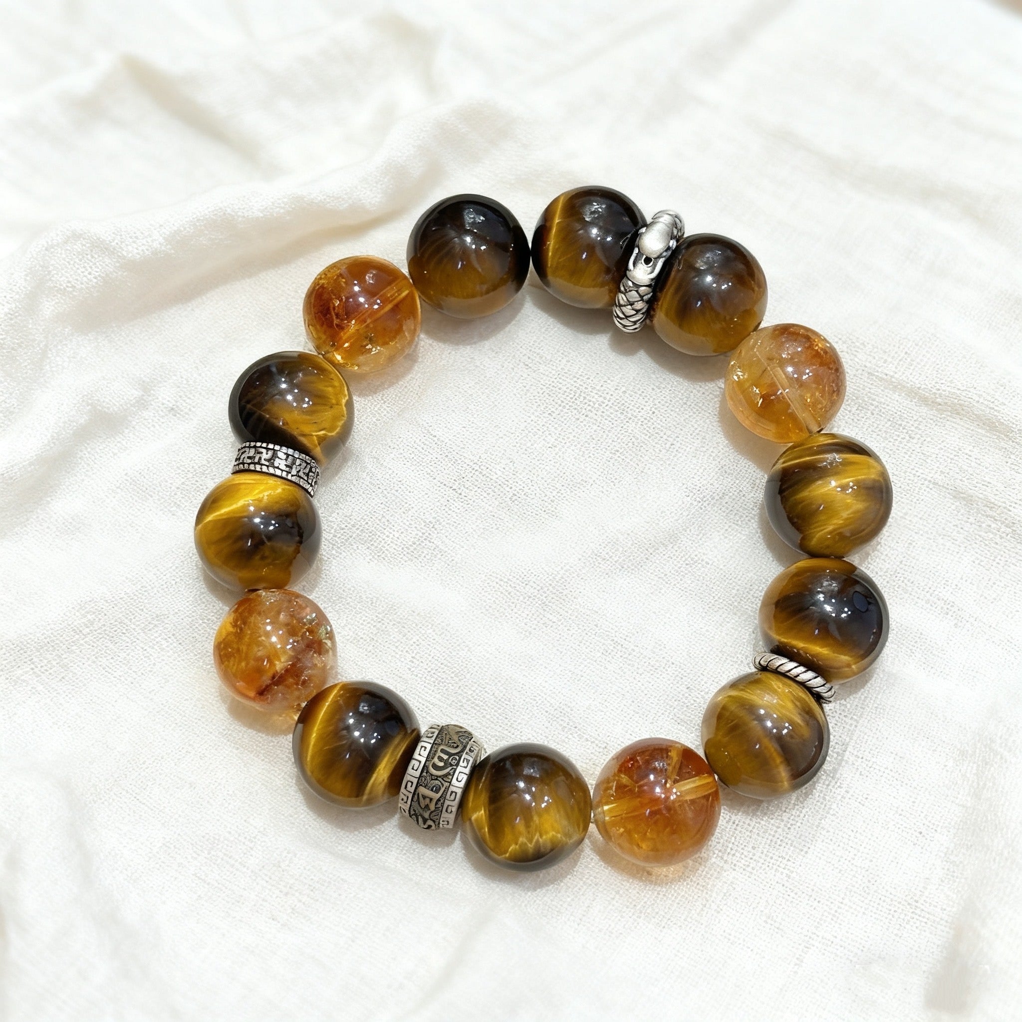 「開運・金運」タイガーアイブレスレット - 金運アップ