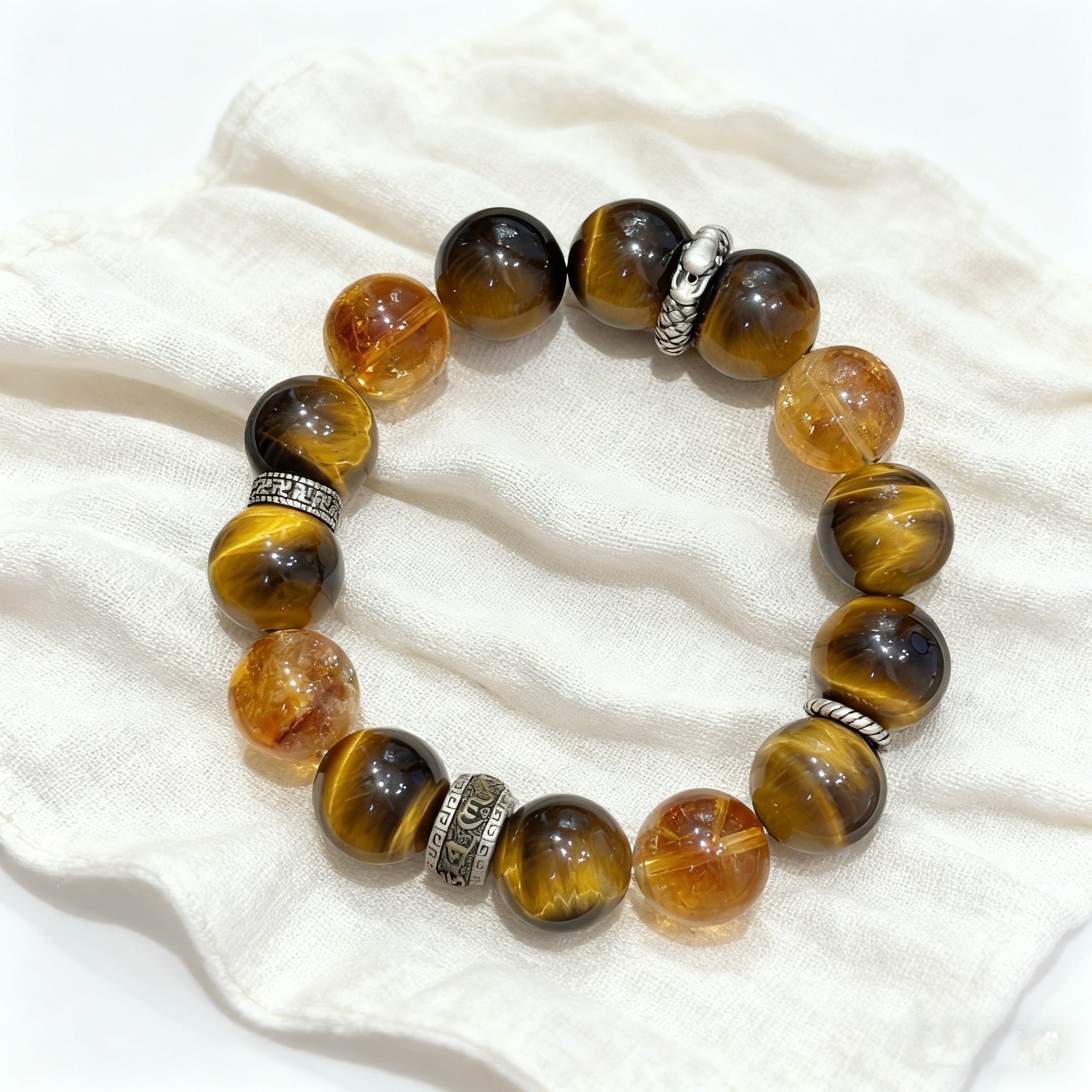 「開運・金運」タイガーアイブレスレット - 金運アップ