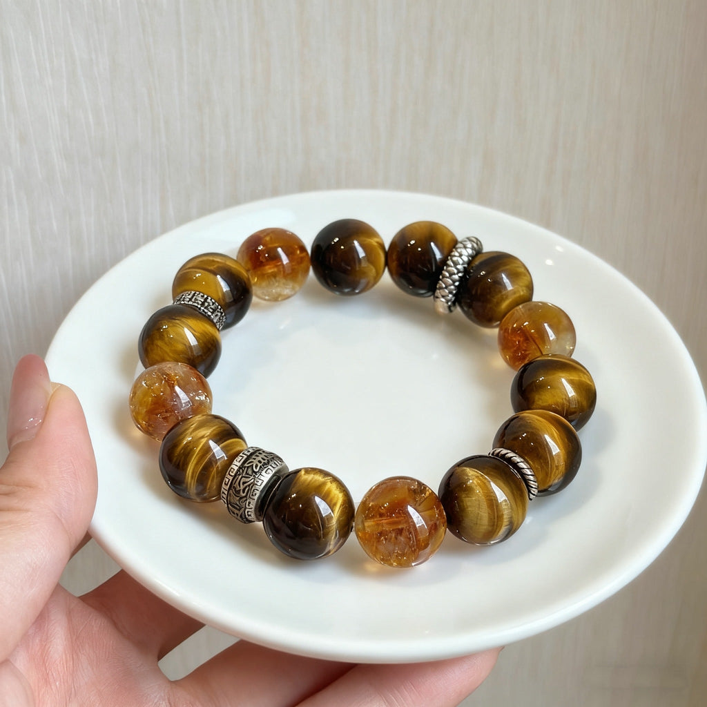 「開運・金運」タイガーアイブレスレット - 金運アップ