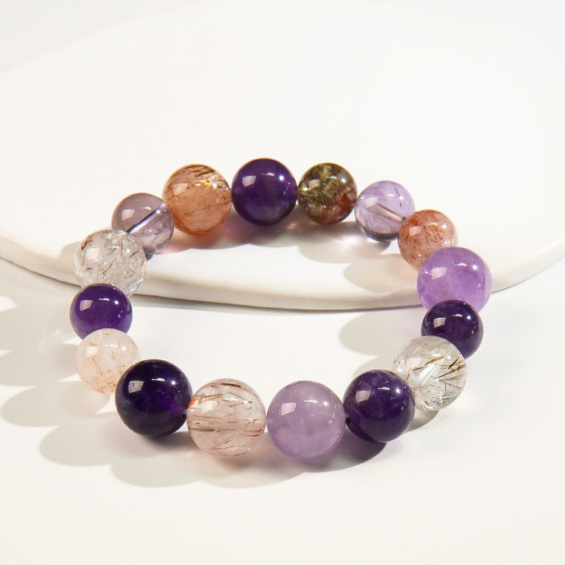 「開運・金運」ブラックゴールドスーパーセブン（黒金超七）ブレスレット - 最強のパワーで全方位開運