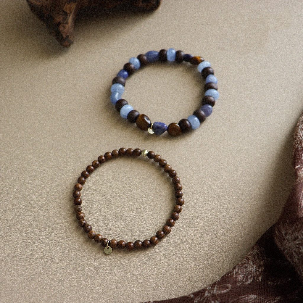 「仕事・安定」ラピスラズリの事業安定ブレスレット - 知恵と成功を導く帝王の石