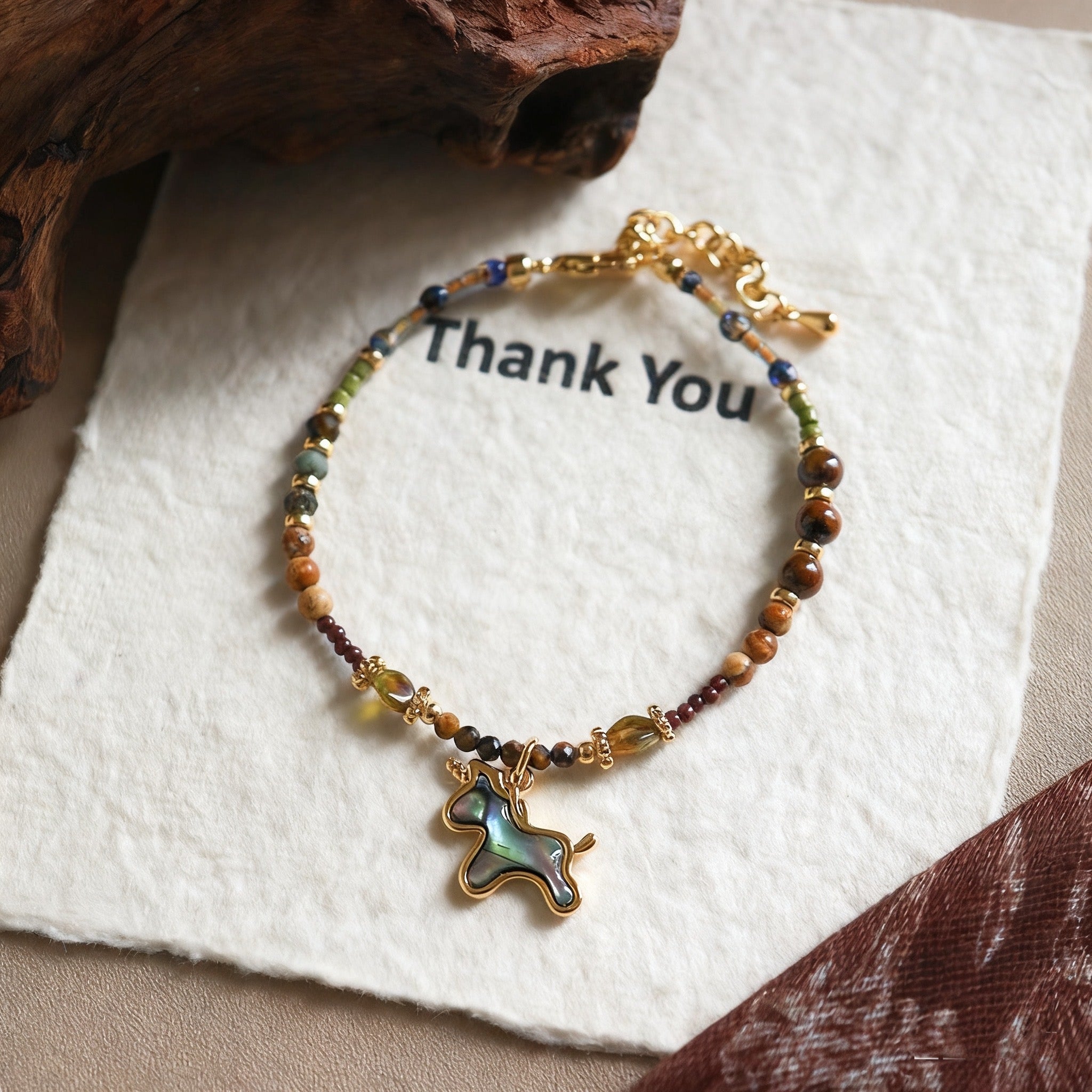 「開運・金運」ピクチャーストーン＆タイガーアイブレスレット - 創造と実行の融合