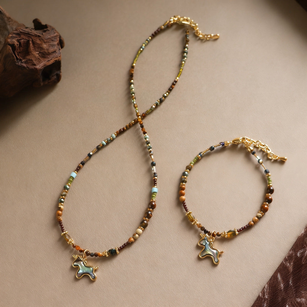 「開運・金運」ピクチャーストーン＆タイガーアイブレスレット - 創造と実行の融合