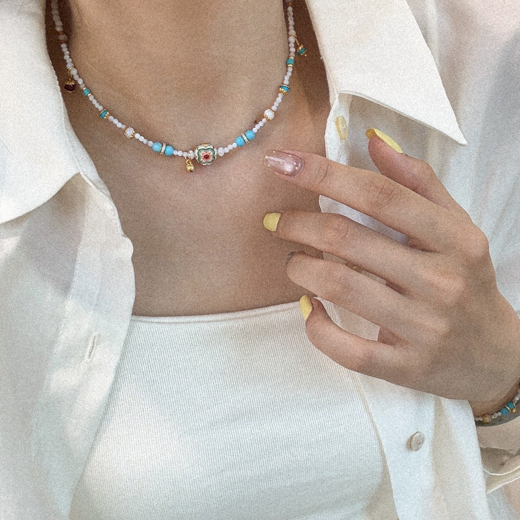 「活力・自信」ジルコン＆ルビー＆ターコイズ ジュエリーセット - 輝きと情熱と守護の調和