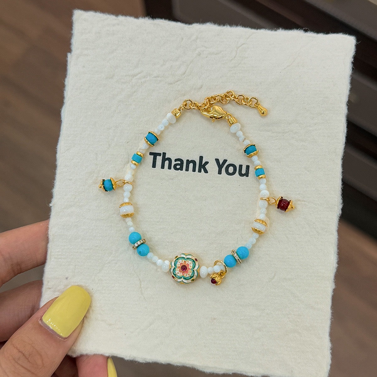 「活力・自信」ジルコン＆ルビー＆ターコイズ ジュエリーセット - 輝きと情熱と守護の調和