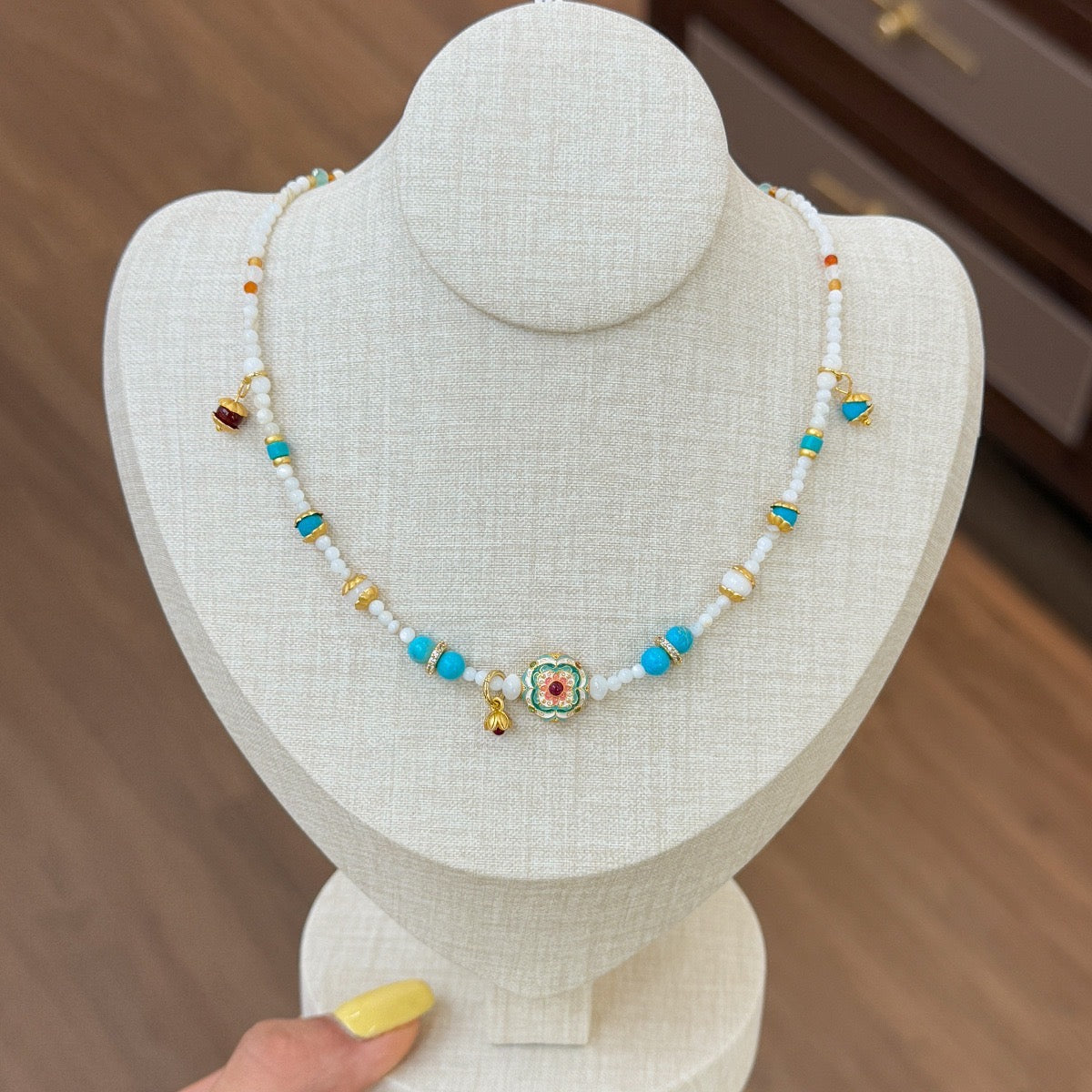 「活力・自信」ジルコン＆ルビー＆ターコイズ ジュエリーセット - 輝きと情熱と守護の調和