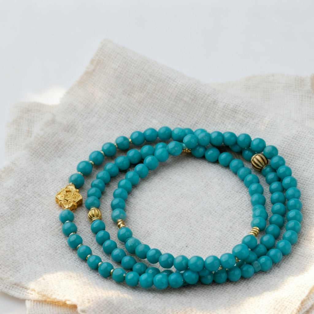 「開運・金運」2WAYターコイズチェーンブレス - 守護と幸運を呼ぶ 使い分け自由なターコイズ
