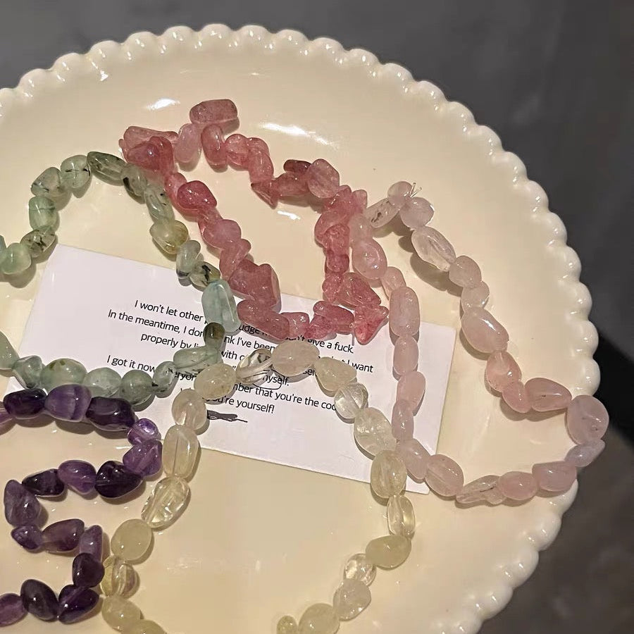 「恋愛・人間関係」ストロベリークォーツ開運ブレスレット - 愛と人気を呼ぶ"幸運の苺石"