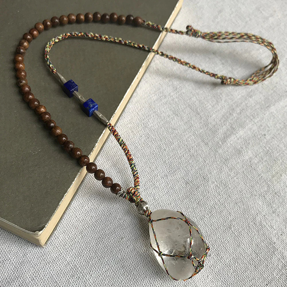 Kailash Energy Essence 石英のペンダントとラピスラズリと純銀です