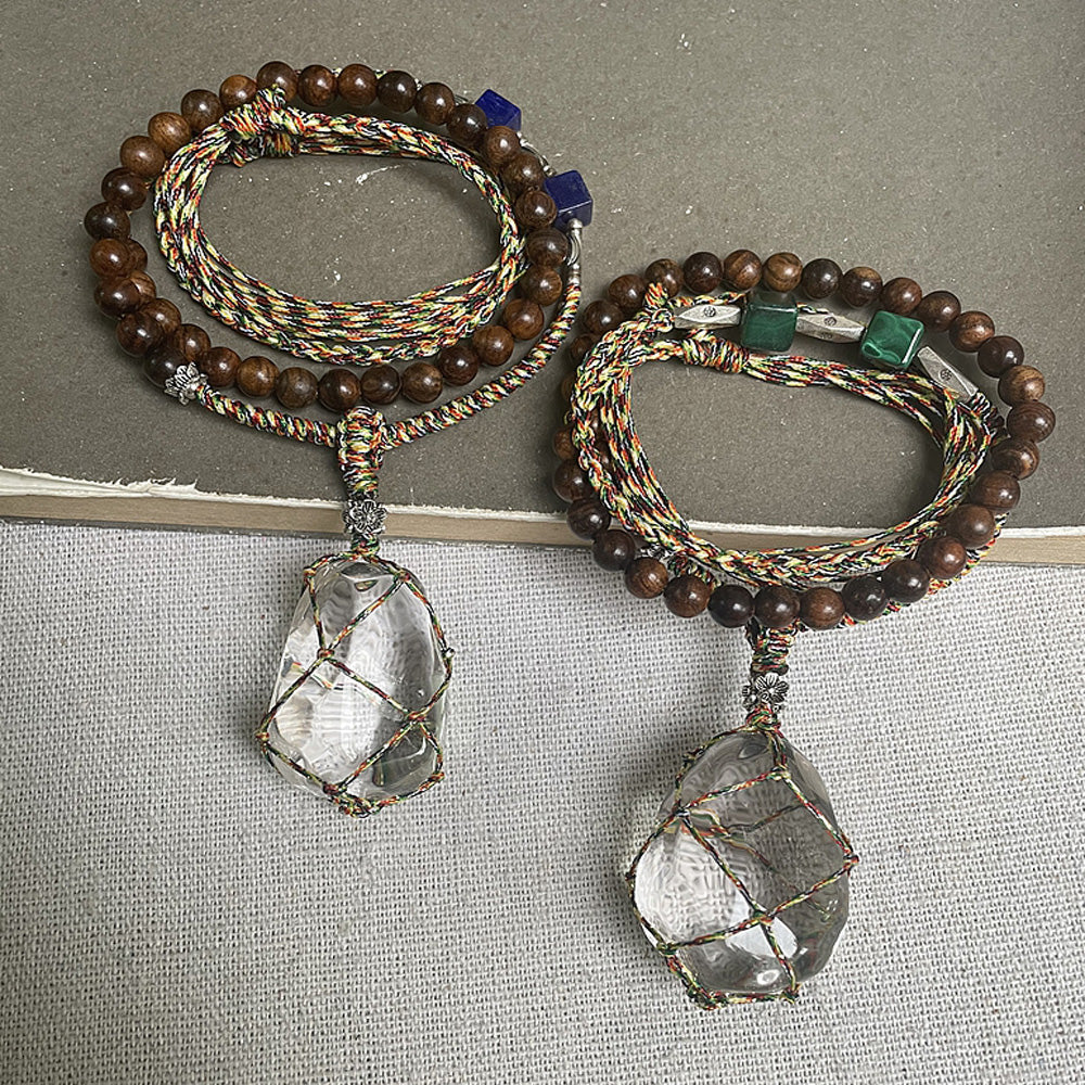 Kailash Energy Essence 石英のペンダントとラピスラズリと純銀です