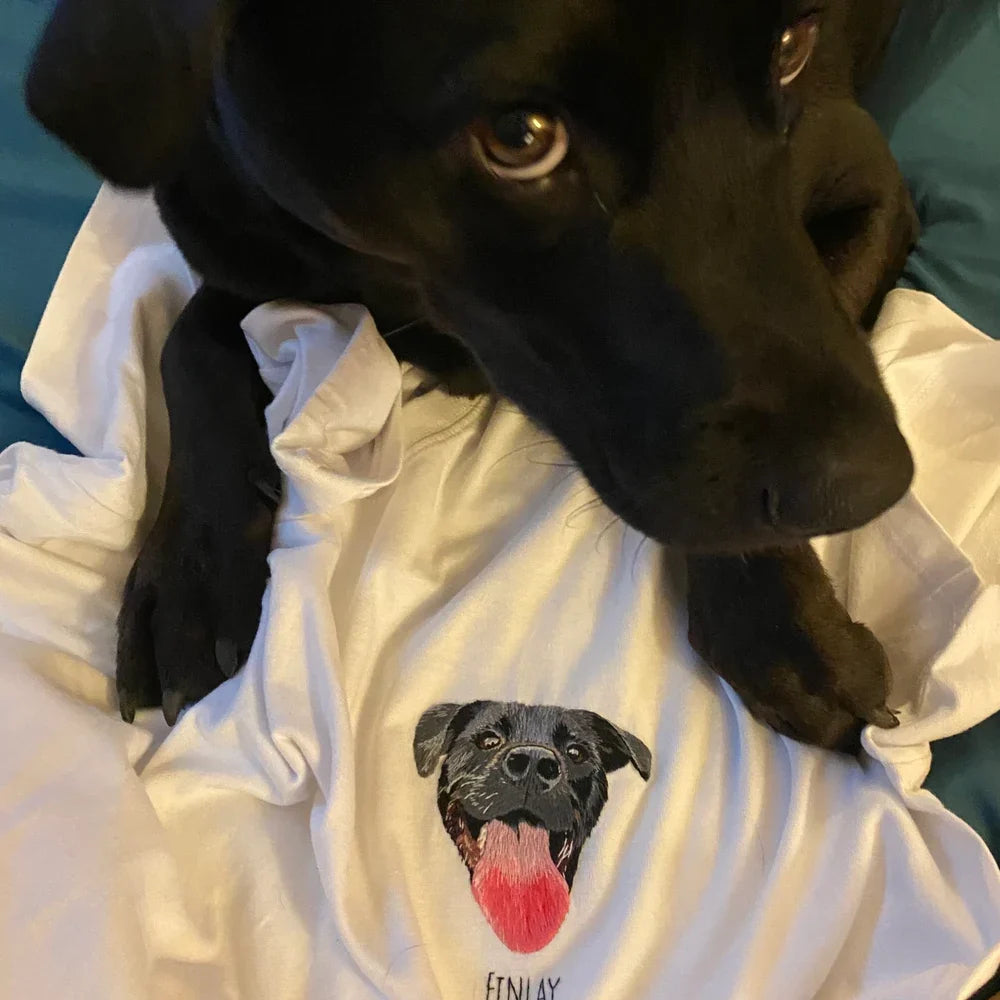 New Arrival! 刺繍 写真オーダーメイドＴシャツ 愛犬・愛猫ペット - Fallook