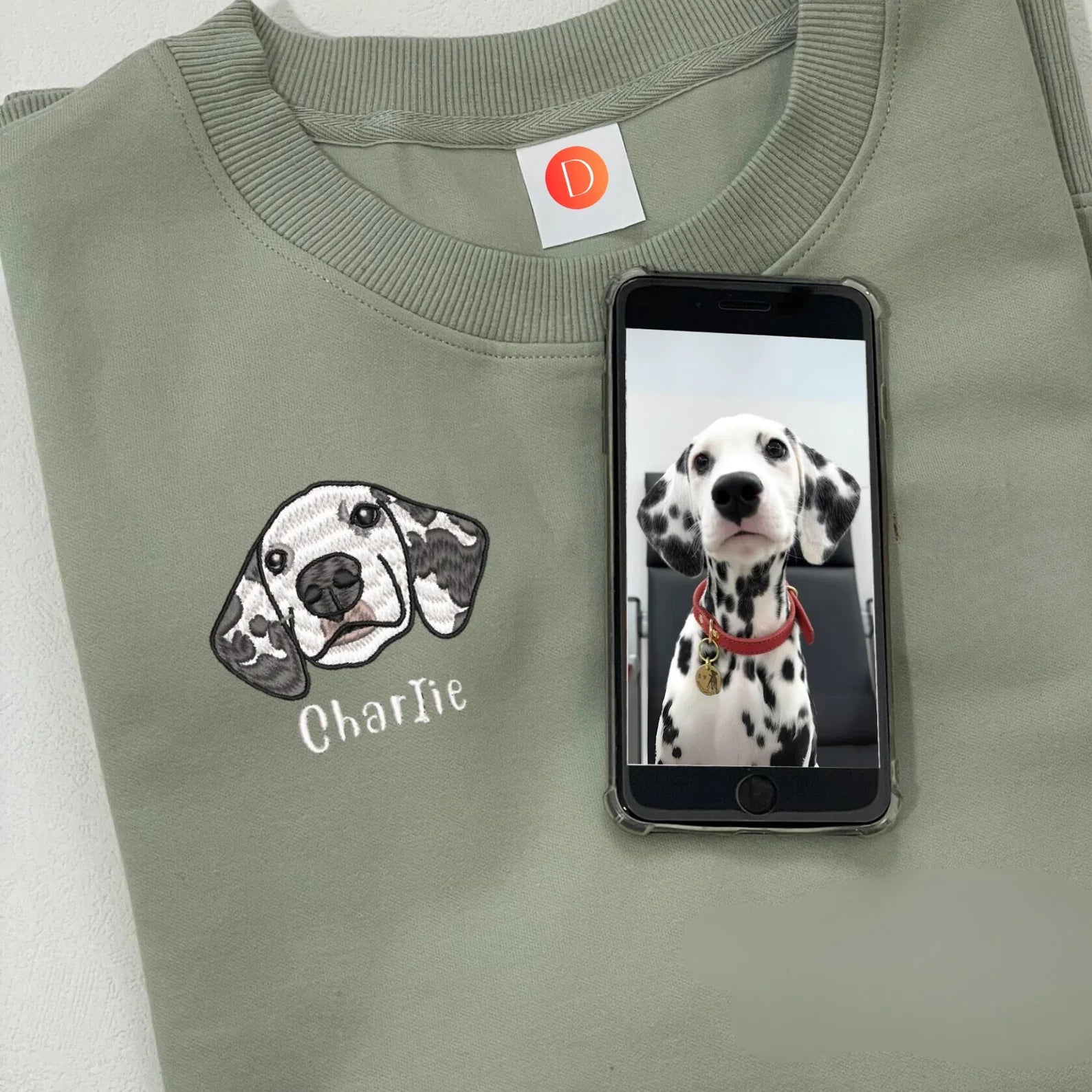 ❤️カスタム刺繍のペットのスウェットシャツサンタ帽を追加します - Fallook