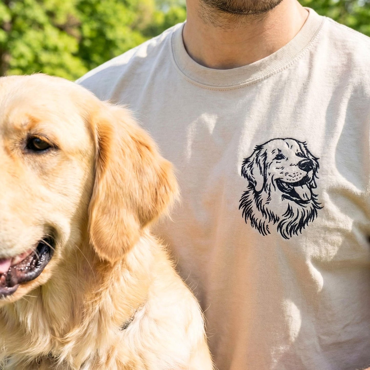 New Arrival! 刺繍 写真オーダーメイドＴシャツ 愛犬・愛猫ペット線画タイプ