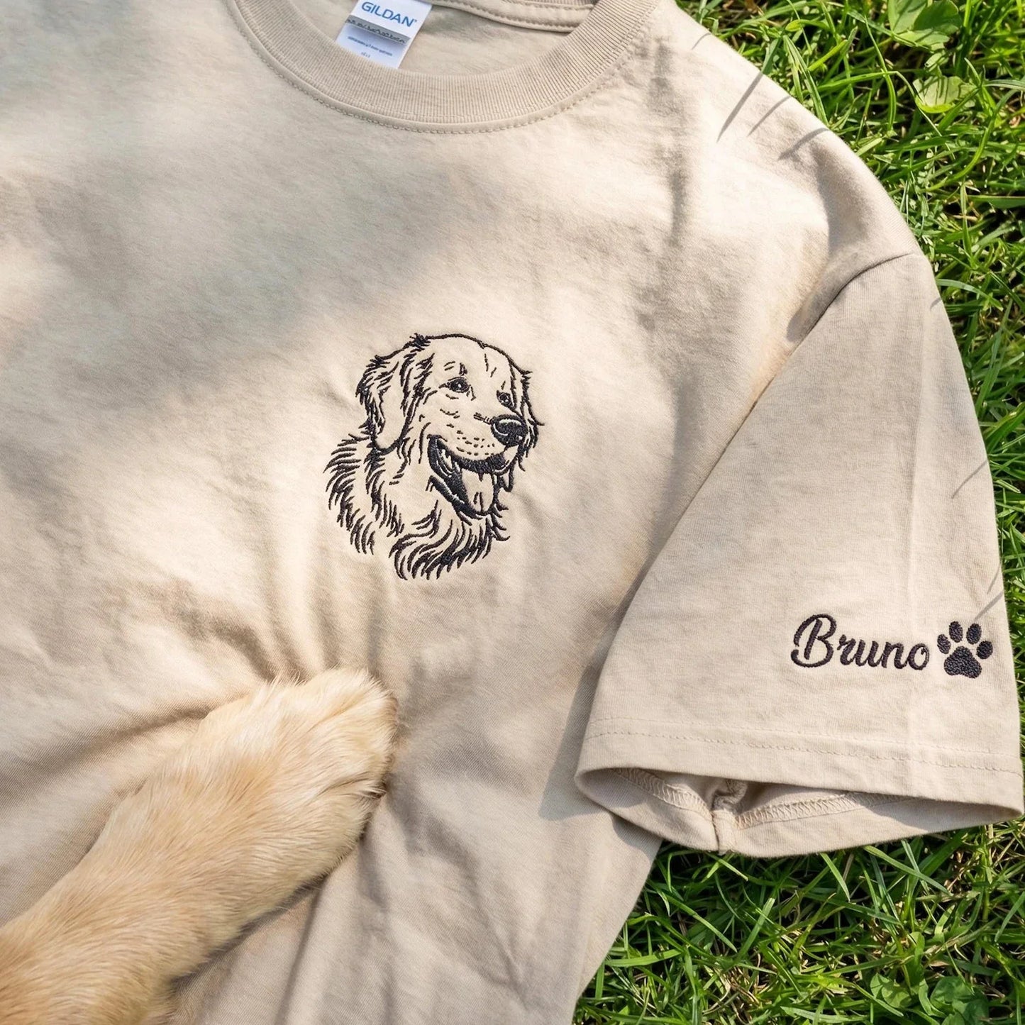 New Arrival! 刺繍 写真オーダーメイドＴシャツ 愛犬・愛猫ペット線画タイプ