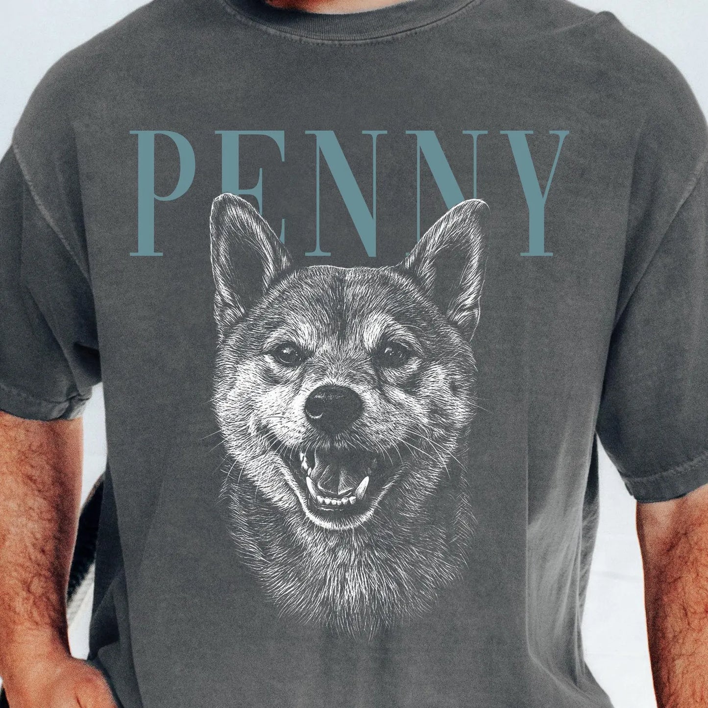 犬や猫の写真入りオリジナルTシャツ – ヴィンテージスタイル
