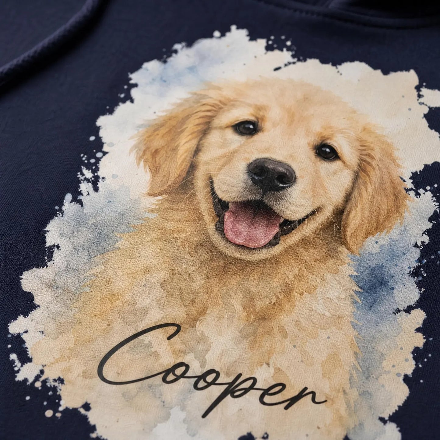 愛するペットの水彩画風オリジナルTシャツ