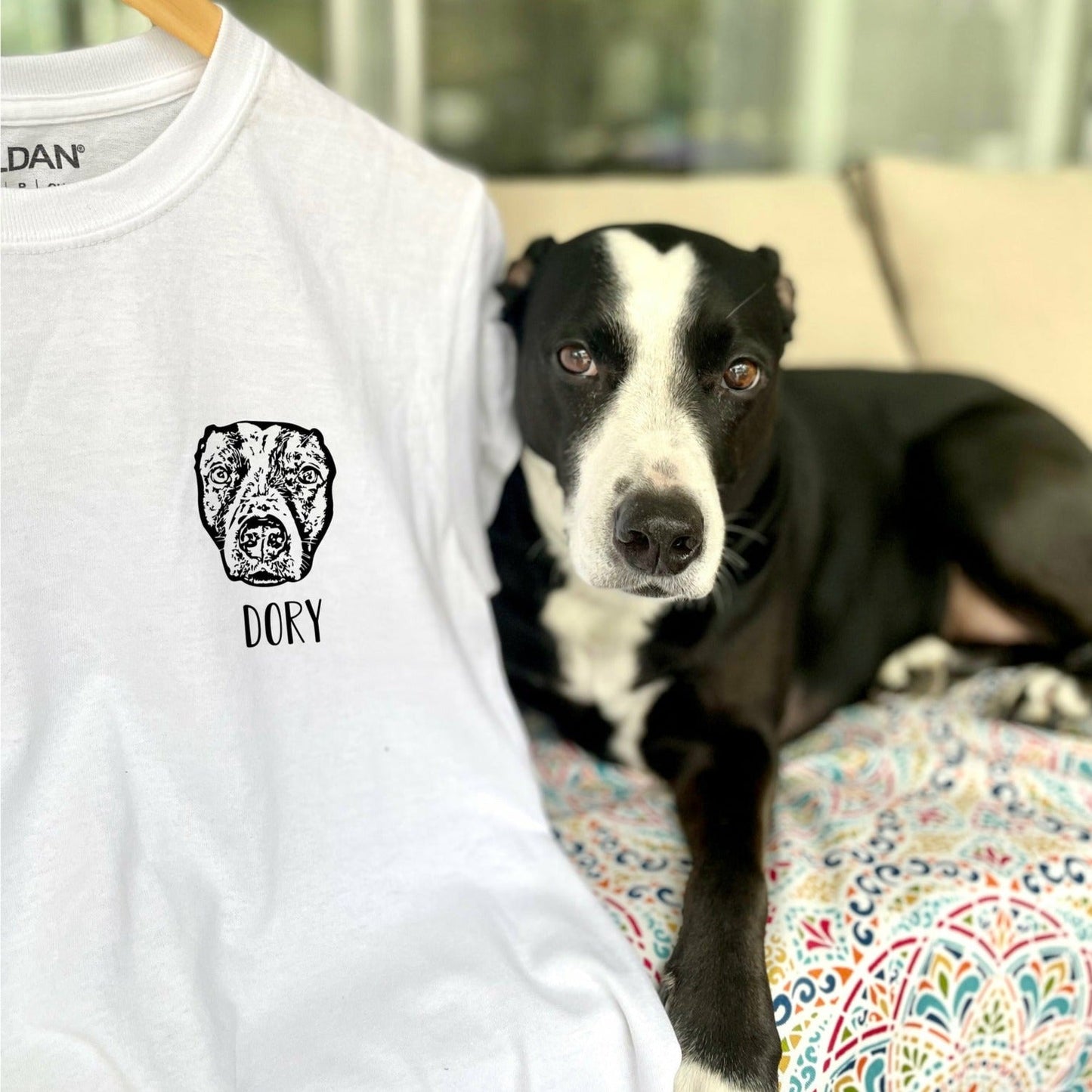 犬/猫/ペット/子供の写真 アバター を入れたカスタマイズされた Ｔシャツ - Fallook