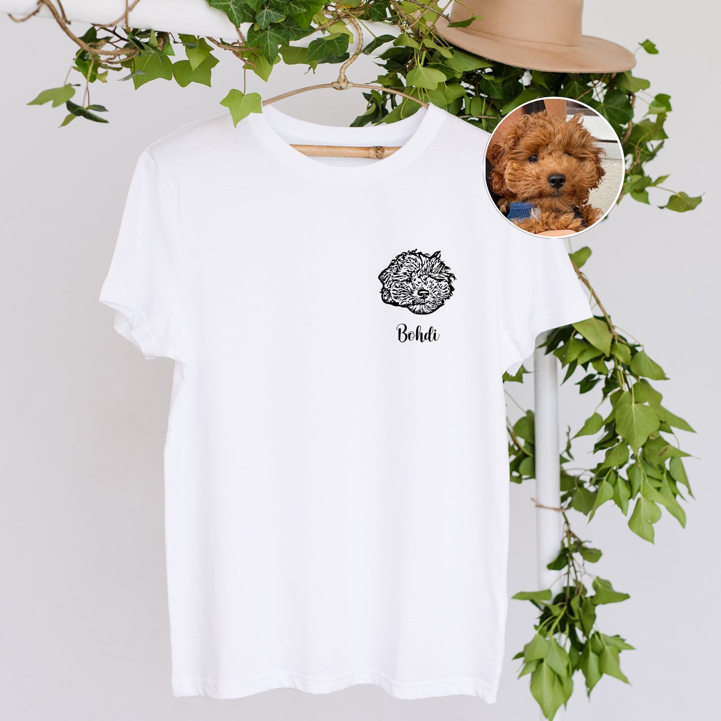 犬/猫/ペット/子供の写真 アバター を入れたカスタマイズされた Ｔシャツ - Fallook